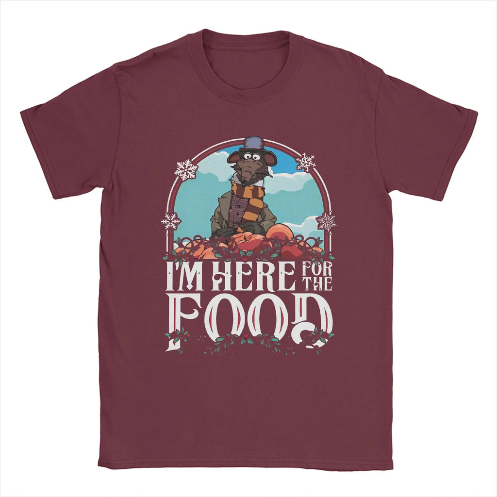 Men's The Muppet Christmas Carol Here For The Food T Shirt Cartoon 100% Cotton Clothing Cool Short Sleeve Tees Gift T-Shirts