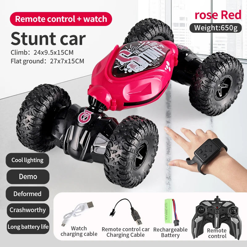 RC Car 4x4 Remote Control Cart Stunt Gesture Sensing 1/12 RC Drift Car With LED Light Deformation Novel Toys For Children Toys