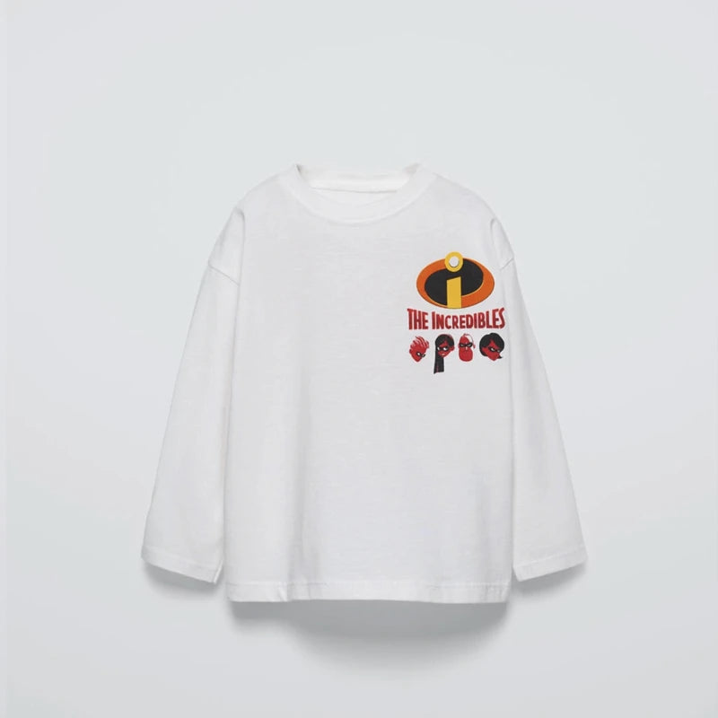 Trendy Clothes For 0-7Years Old Boys Child Long Sleeve Loose Casual Tshirt Toddler New Design Fashion Clothes Thin Simple Tees