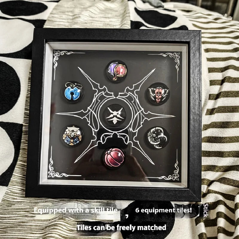 Hollow Knight Silksong Charm Set - Full Collection Magnetic Replica with Display Frame Official Style Collector's Edition