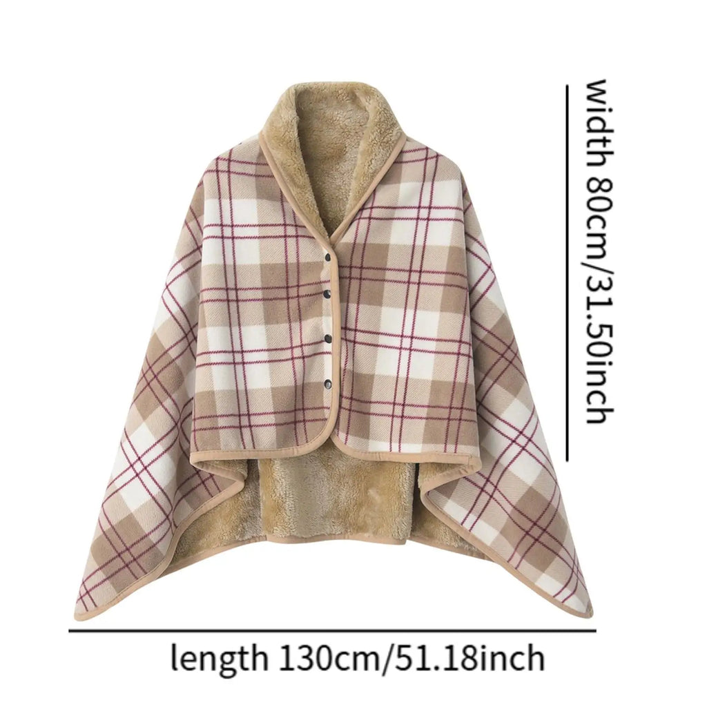 Wearable Blankets Shawl Blanket Flannel Lazy Casual Office Blanket, Poncho Blanket Sleeveless Lap Blanket for Bed Home Intdoor