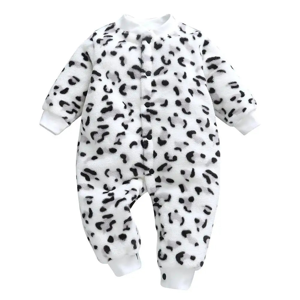 New Baby Girl Boy Thick Romper Warm Winter Newborn Infant Baby Dinosaur Fleece Romper Jumpsuit Soft Pajamas Clothes