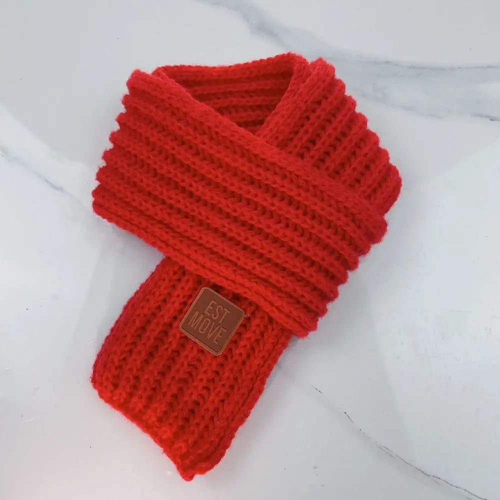 Fashion Warm Kids Scarf Thick Soft Neck Warmer Outdoor Winter Knitted Scarf Baby Boys Girls