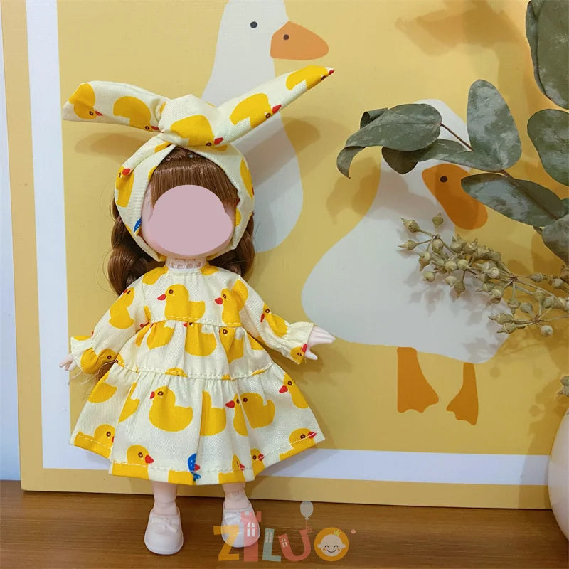 16-17cm BJD Doll Clothes for Boys Girls Princess Dress up Cute Doll Clothes Kids Birthday Gifts Children's Toys