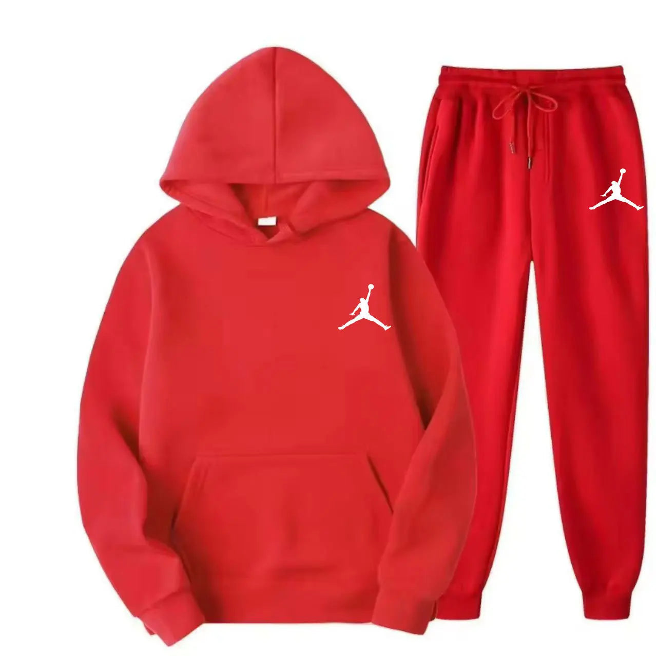A brand-new outdoor basketball men's hoodie and long pants set for fashionable and casual men