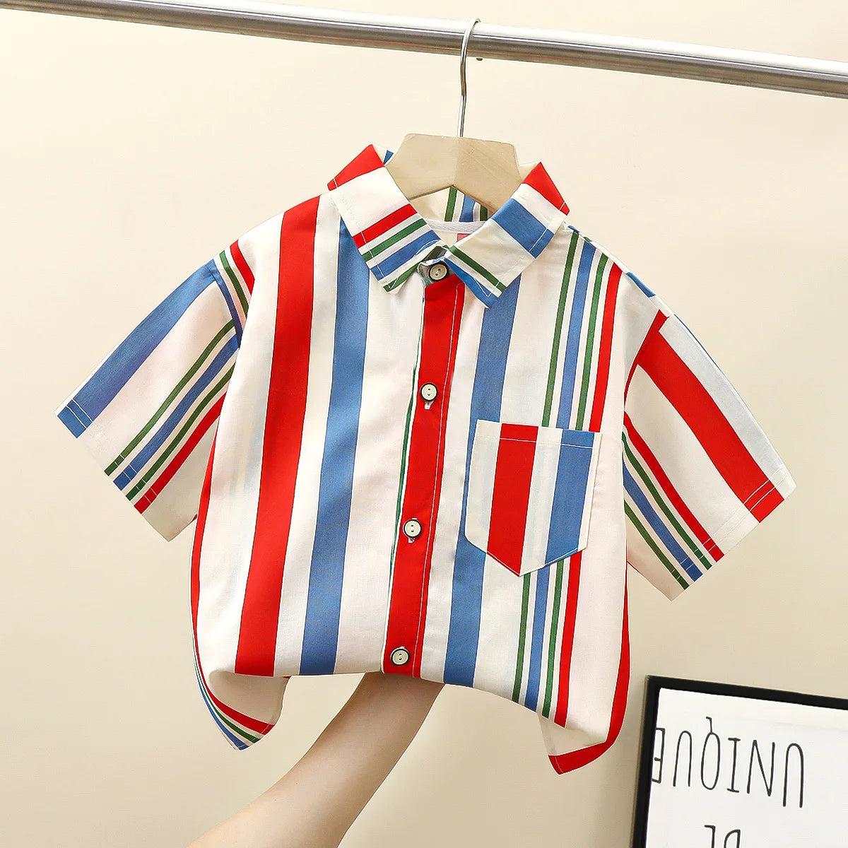 2-8Y Boys Shirt Formal Kids Gentlemen Tops Clothes Hawaii Short Sleeved Cotton baby Children Clothing DS29
