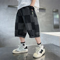 Teen Boys Shorts New Casual Alphabet Cotton Thin Denim Ffabric Children Short Jeans Clothing for Boy 4 6 8 10 12 14 16 Years