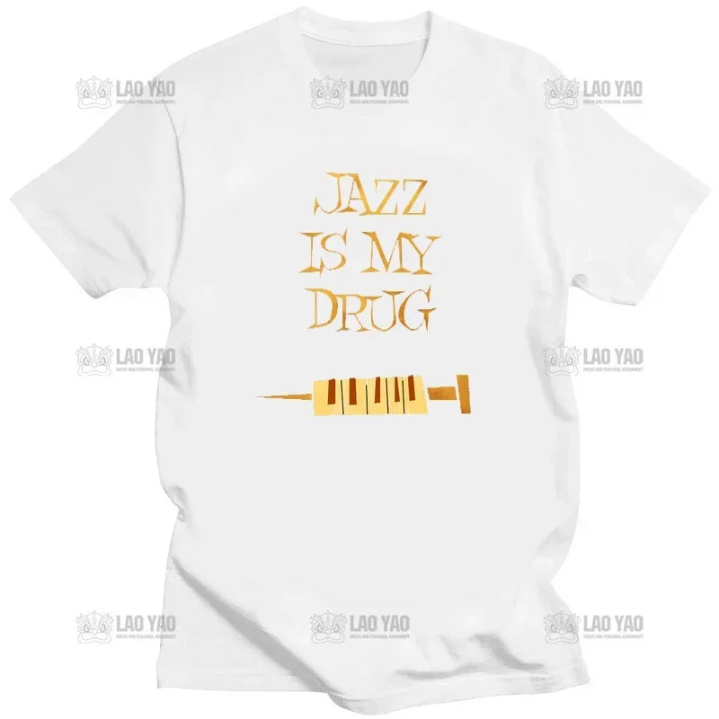 Jazz Snare Piano Music Band T Shirt Musician Saxophone Trumpet Musical Instrument Funny Tee for Men Women Casual Streetwear Tops