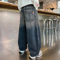 New Teenagers Boys Jeans Children Wide Leg Denim Pants for Kids Loose Pockets Trousers Spring Autumn 4 6 8 10 11 12 13 14 Years