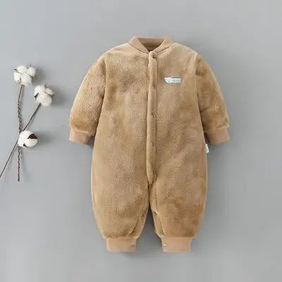 New Baby Girl Boy Thick Romper Warm Winter Newborn Infant Baby Dinosaur Fleece Romper Jumpsuit Soft Pajamas Clothes