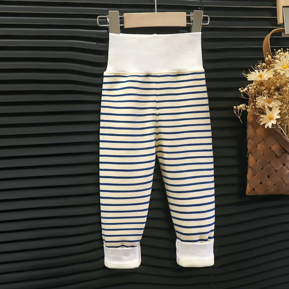 Infant Pants Thicken Keep Warm in Winter Newborn Baby Bebe Boy Girl Striped Leggings Kids Trousers
