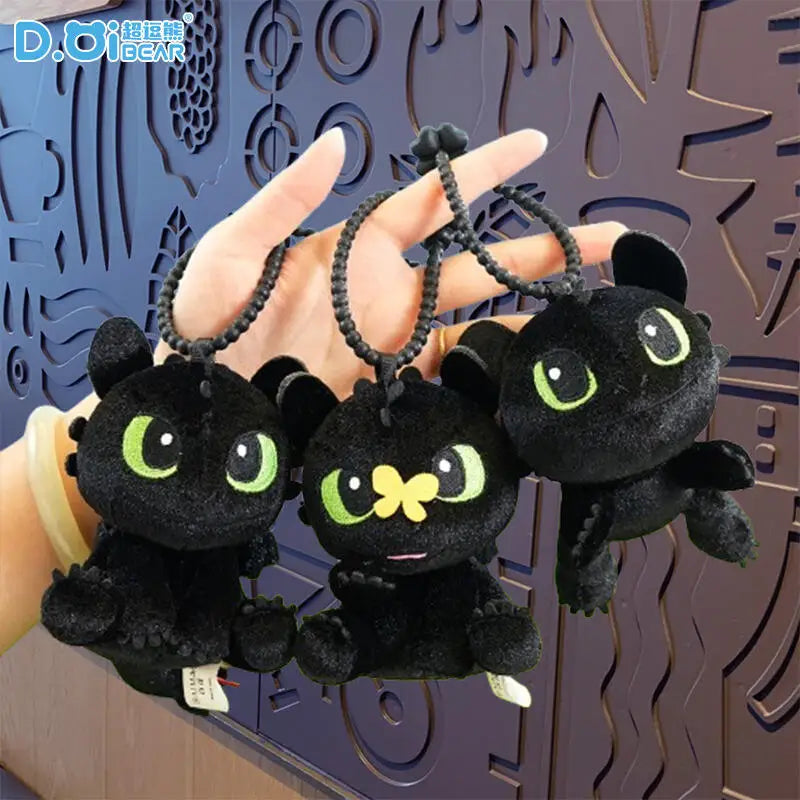 Potdemiel Toothless Plush Keychain Dragon Trainer Plush Doll Keychain Cartoon Toothless Bag Pendant