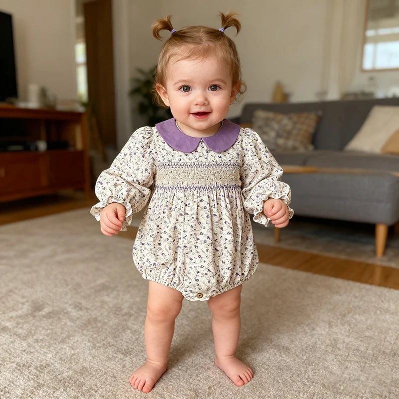 Spring Long Sleeve Baby Girl Rompers Romper Jumpsuits Baby Girl Clothes One-piece New Cotton Newborn Baby Girl Fashion Clothes