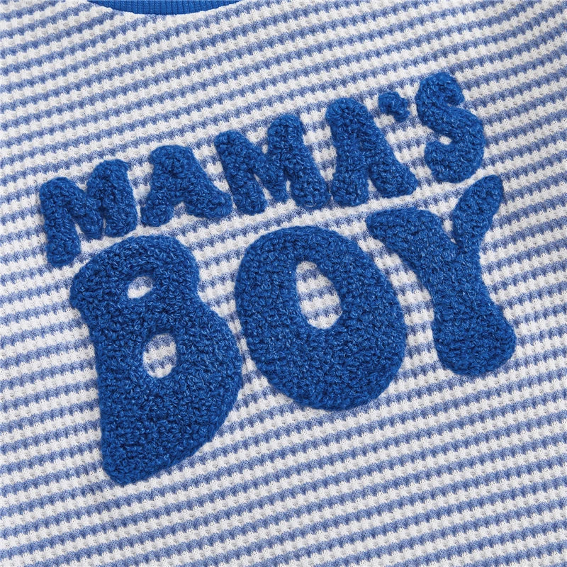 Fashion Baby Romper Autumn Baby Boy Clothes Cotton Striped Embroidery Letter Infant Romper Newborn Clothing 3-18 Months