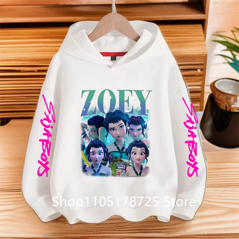 Y2K KPop Demon Hunters Hoodies Teenage Girls Boys Rumi KPop Demon Hunters Hoody Autumn Casual Long Sleeve Children's Clothing